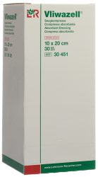 Vliwazell Saugkompresse 10x20cm, steril (30 Stk)