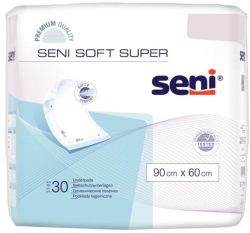 seni Soft Super Einmal-Bettschutz 90x60cm 4 Tropfen (30 Stück)