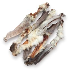 bePure Kaninchenohren mit Fell für Hunde (100g)