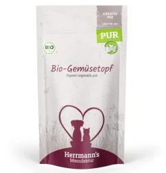 Herrmann's Bio-Fleischlos mit Gemüse und Obst, Nassfutter für Hunde (150g)
