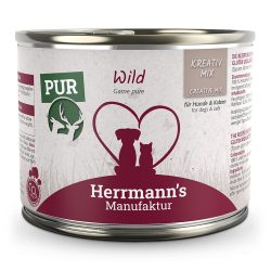 Herrmann's Reinfleisch Bio-Wild, Nassfutter für Hunde (200g)