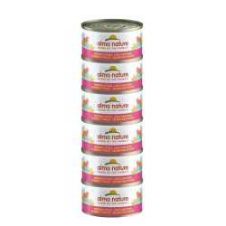 Almo Nature Multipack mit Lachs und Huhn, Nassfutter für Katzen (6x70g)