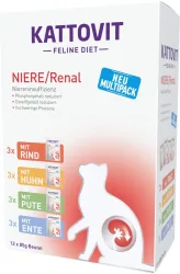 KATTOVIT Feline Diet Nassfutter Katze Niere/Renal Multipack in Sauce 12x85 g