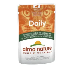 Almo Nature Daily mit Kalb und Lamm, Nassfutter für Katzen (70g)