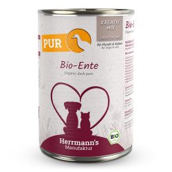 Herrmann's Reinfleisch Bio-Ente, Nassfutter für Hunde (400g)