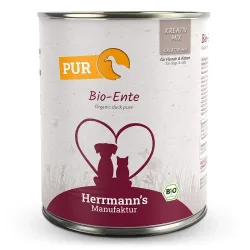 Herrmann's Reinfleisch Bio-Ente, Nassfutter für Hunde (800g)