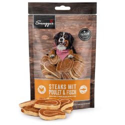 Snuggis Steaks mit Poulet & Fisch für Hunde (120g)