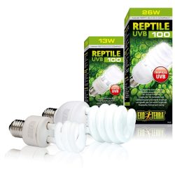 Exo Terra Reptile UVB100 (E27) Lampe für tropische und subtropische Reptilien, 25W (1 Stk)