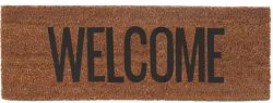 Present Time Fussmatte Welcome, Braun/Weiss, 75cmx26cm (1 Stk)