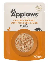Applaws Nassfutter mit Huhn und Leber in Gelee (70g)