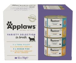 Applaws Nassfutter Katze Adult Multipack in Brühe 12x70 g Gemischte Selektion