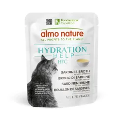 Almo Nature HFC Hydration mit Sardinen und Brühe, Nassfutter für Katzen (50g)