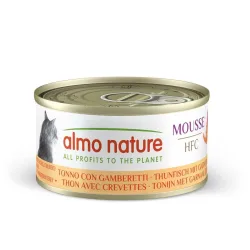 Almo Nature HFC Mousse Thunfisch und Garnelen, Nassfutter für Katzen (70g)
