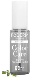 PODERM - BASE COAT mit Teebaum, Silizium und Biotin - Nagellack mit perfektem Halt - Von Podologen empfohlen - 100% Naturel&Vegan - Swiss Made, 8 ml, Transparent