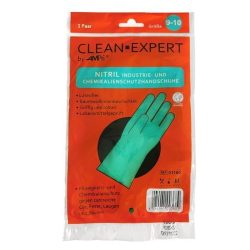 Ampri Nitril Mehrweg-Handschuhe Clean Expert, latexfrei mit Baumwollfutter, Länge ca. 30cm, Handgelenksumfang 24-27cm (1 Paar)