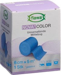 FLAWA NOVA COLOR Universalbinde Blau, 6cmx5m (1 Stk)