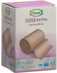FLAWA NOVA EXTRA Kurzzugbinde Hautfarbig 8cmx5m (1Stk)