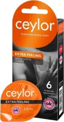 Ceylor - Extra Feeling Genoppte Kondome - Transparent - Latex - 6 Kondome