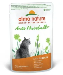 Almo Nature Holistic Anti-Hairball mit Huhn, Nassfutter für Katzen (70g)
