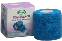 FLAWA NOVA Quick Selbsthaftende Binde Blau 6cmx4.5m (1 Stk)