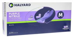 HALYARD Untersuchungshandschuhe, Grösse M, Nitril, Purple, texturiert (100 Stk)