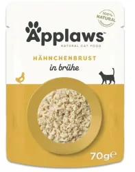 Applaws Hühnerbrust in Brühe, Nassfutter für Katzen (70g)
