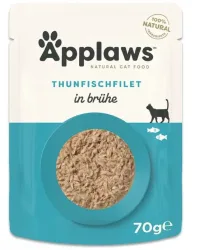 Applaws Thunfischfilet in Brühe, Nassfutter für Katzen (70g)