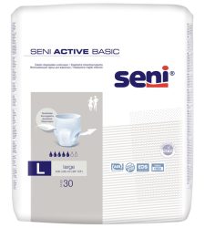 Seni Active Basic Einmal-Inkontinenzslip, Grösse L, Umfang 100-135cm (30 Stk)