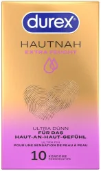Durex - Kondome Hautnah Extra Feucht Ultra Dünn - Naturkautschuklatex - 10 Stk