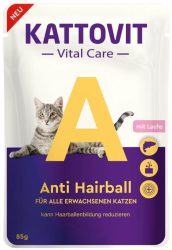 Kattovit Vital Care Anti Hairball mit Lachs, Nassfutter für Katzen (85g)