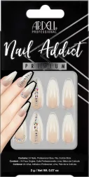Ardell - Nail Addict Nude Light Crystals, Künstliche Fingernägel, 24 Stk