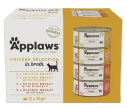 Applaws Nassfutter Katze Adult Multipack in Brühe 12x70 g Geflügel Auswahl