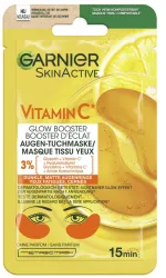 Garnier - Augen-Tuchmaske, SkinActive Vitamin C Glow Booster, 1 Paar