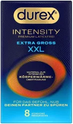 Durex - Intensity Extra Gross XXL Premium Latexfreie Kondome - Nitril - 8 Stück