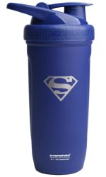 Smartshake - Shaker Reforce Edelstahl 900 ml -Superman, One Size, Blau