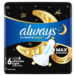 Always - Damenbinden Ultimate Night (Grösse 6) Flügel, 7 Stück