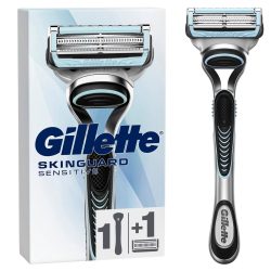 Gillette -  Mach3 Systemklingen 4er + Rasierer, SkinGuard Sensitive Flexball, 1 pezzo