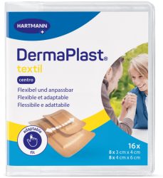 DermaPlast textil Wundpflaster, Centro, 3x4cm und 4x6cm (16 Stk)