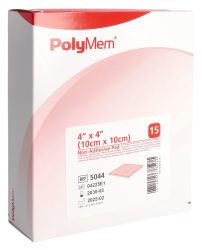 PolyMem nicht haftender Wundverband, 10x10cm (15 Stk)