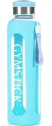 Gymstick Trinkflasche Glas, 600ml, türkis (1 Stk)