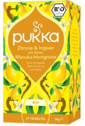 Pukka Zitrone, Ingwer & Manukahonig Tee Bio (20 Beutel)
