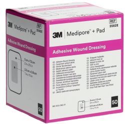 3M Medipore + Pad 5x7cm, Wundkissen 2.5x4cm (25 Stk)