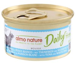 Almo Nature Daily Mousse mit Thunfisch und Kabeljau, Nassfutter für Katzen (85g)