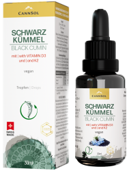 CANNSOL Schwarzkümmel mit Vitamin D3 und K2 Tropfen (30ml)