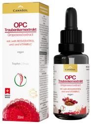 CANNSOL OPC Traubenkernextrakt mit Resveratrol und Vitamin C Tropfen (30ml)
