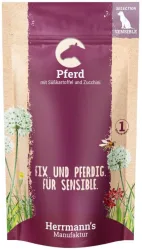 Herrmann's Pferd mit Süsskartoffel und Zucchini, Nassfutter für Hunde (150g)
