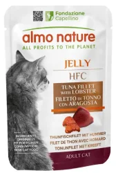 Almo Nature HFC Jelly Thunfischfilet mit Hummer, Nassfutter für Katzen (55g)