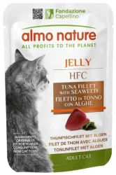 Almo Nature HFC Jelly Thunfischfilet mit Algen, Nassfutter für Katzen (55g)