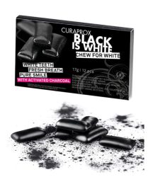CURAPROX Black is White Kaugummi Blist 12 Stk