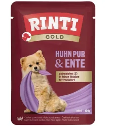 Rinti Huhn Pur und Ente, Nassfutter für Hunde (100g)